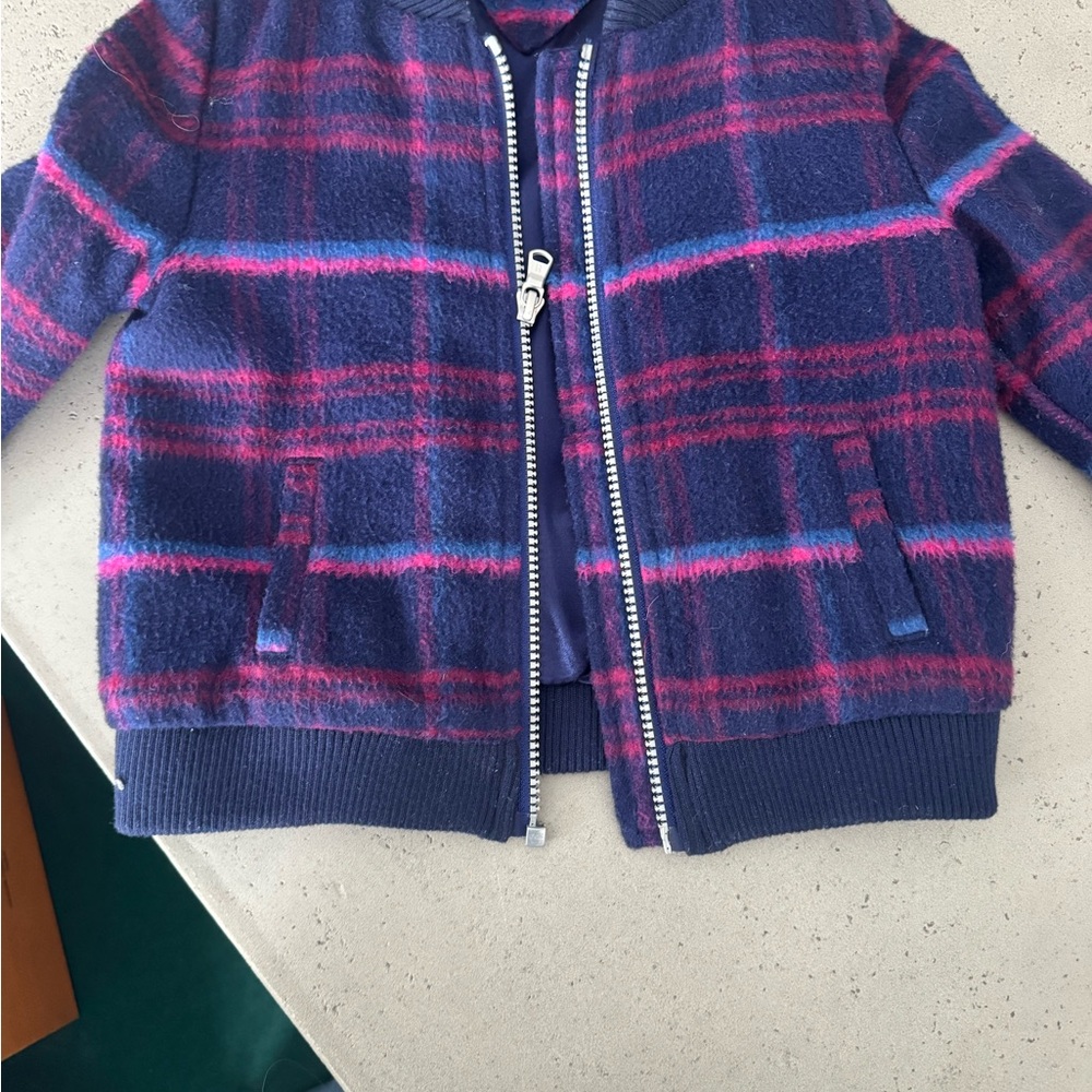 Tommy Hilfiger Kids Plaid Jacket - Blue and Pink